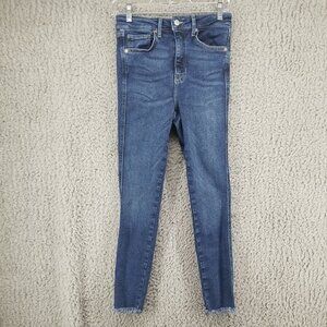 Free People Jeans Womens 29 We The Free Frayed Hem Stretch Jeggings